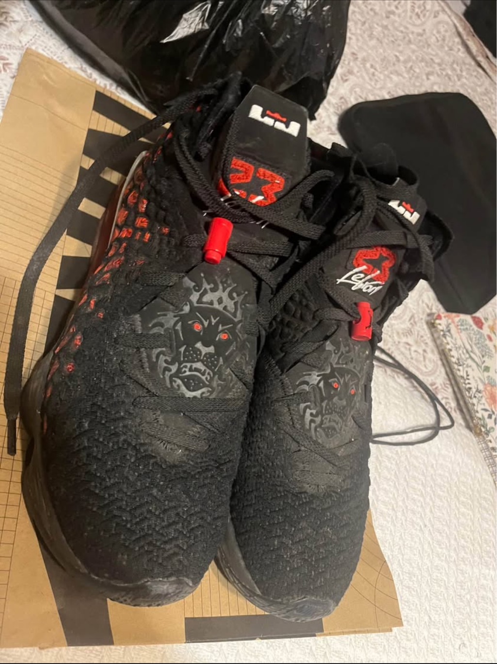 Nike Black Basketball Sneakers With Inner Label